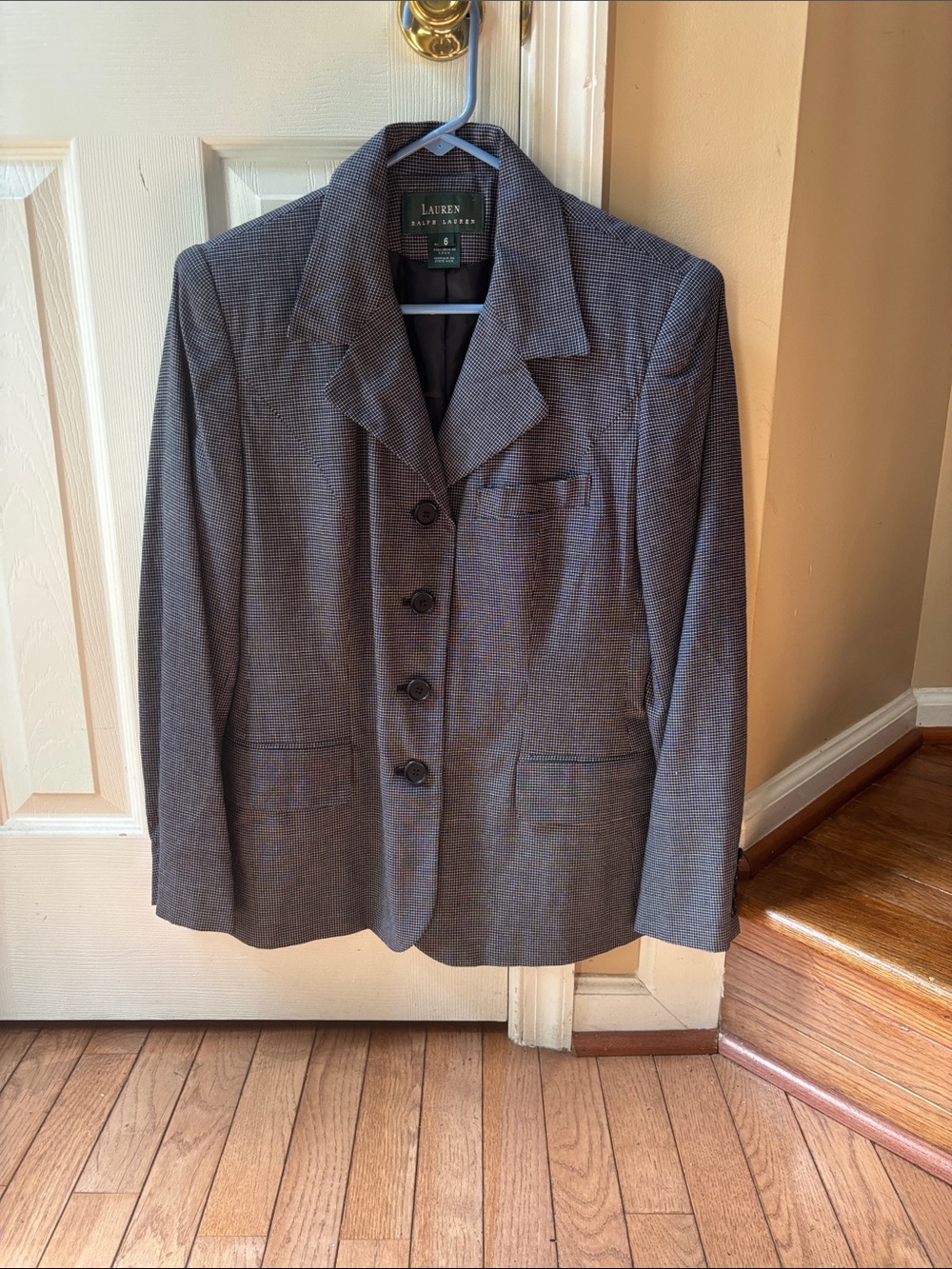 Lauren Ralph Lauren Charcoal Gray Button-Front Blazer